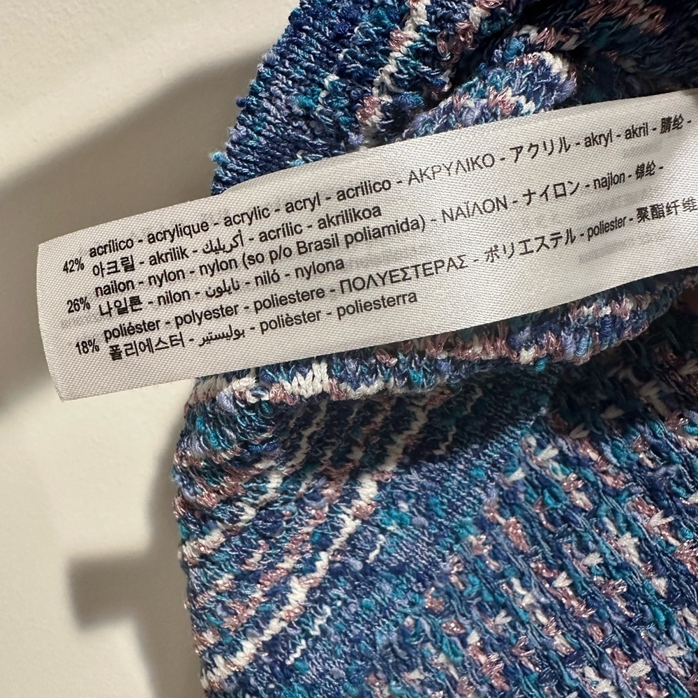 Zara Blue Metallic Thread Knit Top - Picture 10 of 10